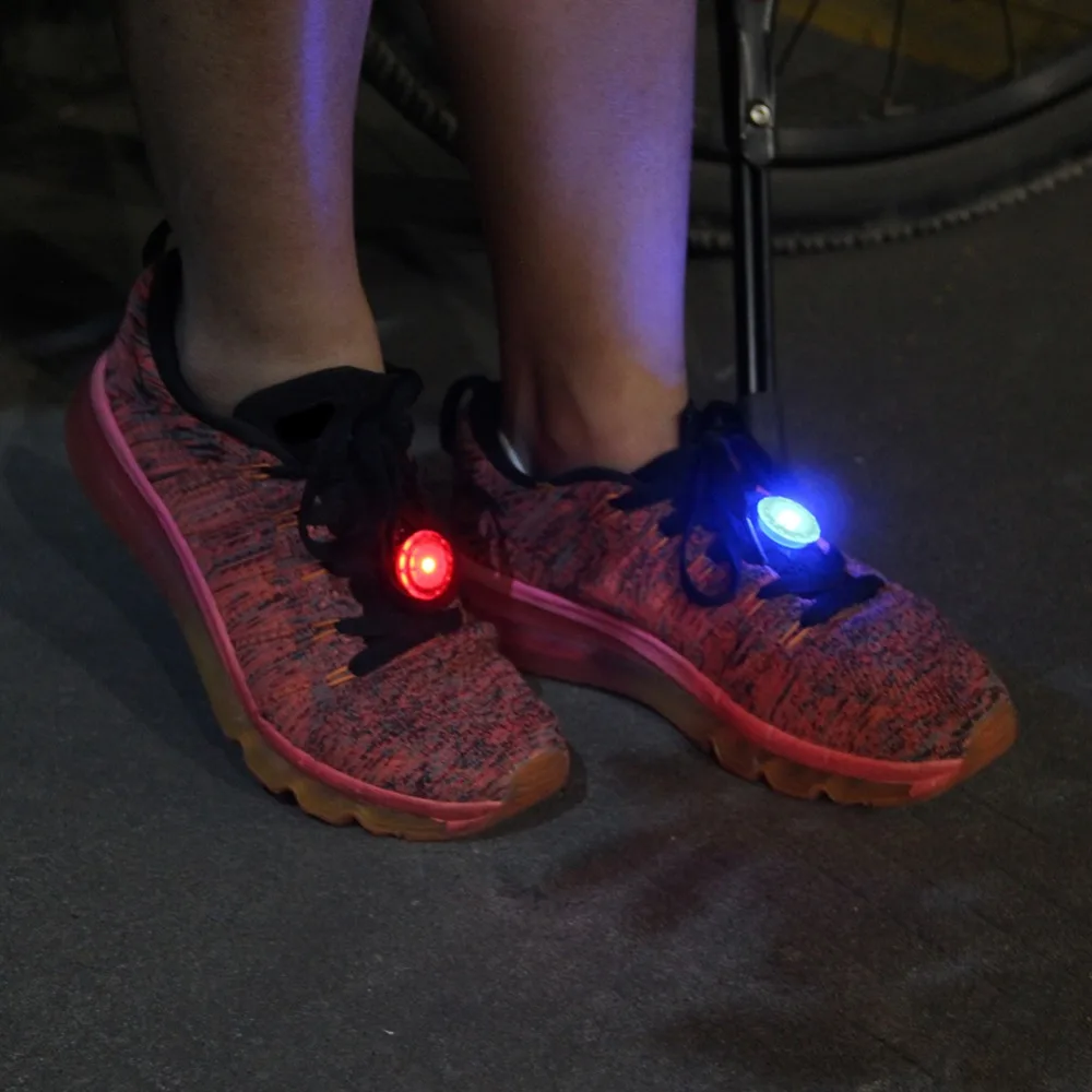 Discount 1 PC Bike Light Cycling LED Outdoor Sports Night Safety Running Mini bike light Flashing Shoes Warning Lamp Walking LED Torch 0