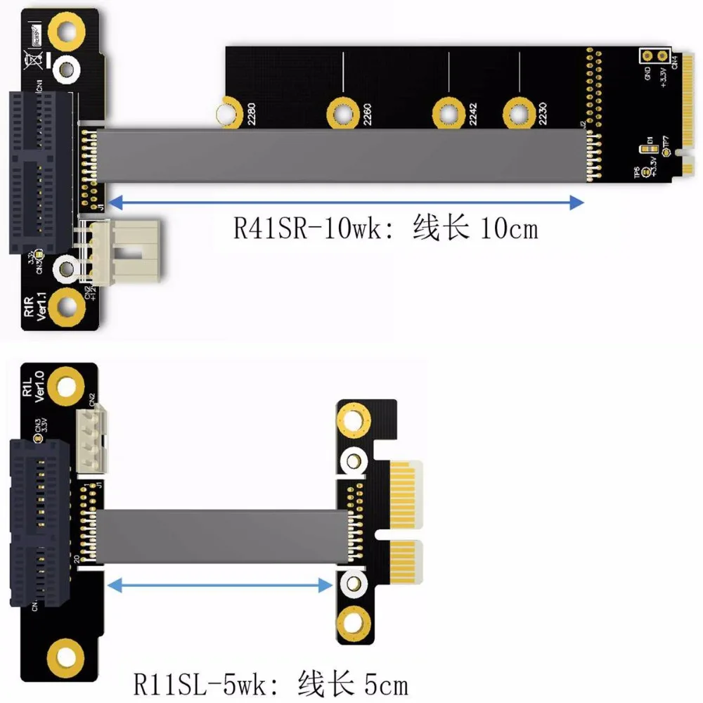 3.0 4x Riser Cartão Cabo Extensor PCI-Express