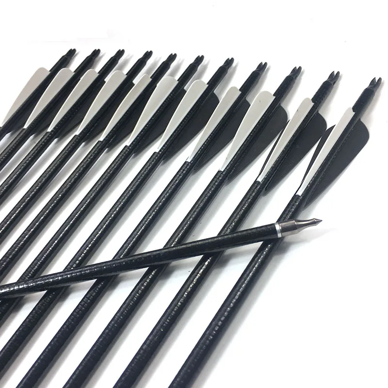 

10/20pc High Strength Rolled Fiberglass Arrow OD 8mm Spine 550 Length 80cm with Replaceable Tips Archery For Bows Hunting Shoot