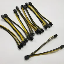 10 шт. PCI-E Express 6Pin поворот на 6Pin+ 6Pin источник питания подключение Miner Mining Провода для BTC LTC DASH Miner