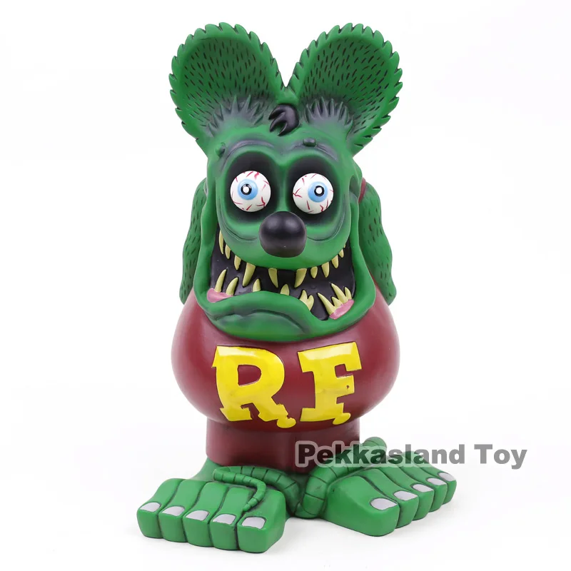 Сказки Rat Fink супер большой Размеры 32 см высокий крыса Финк ПВХ Статуя Рисунок Коллекционная модель игрушки