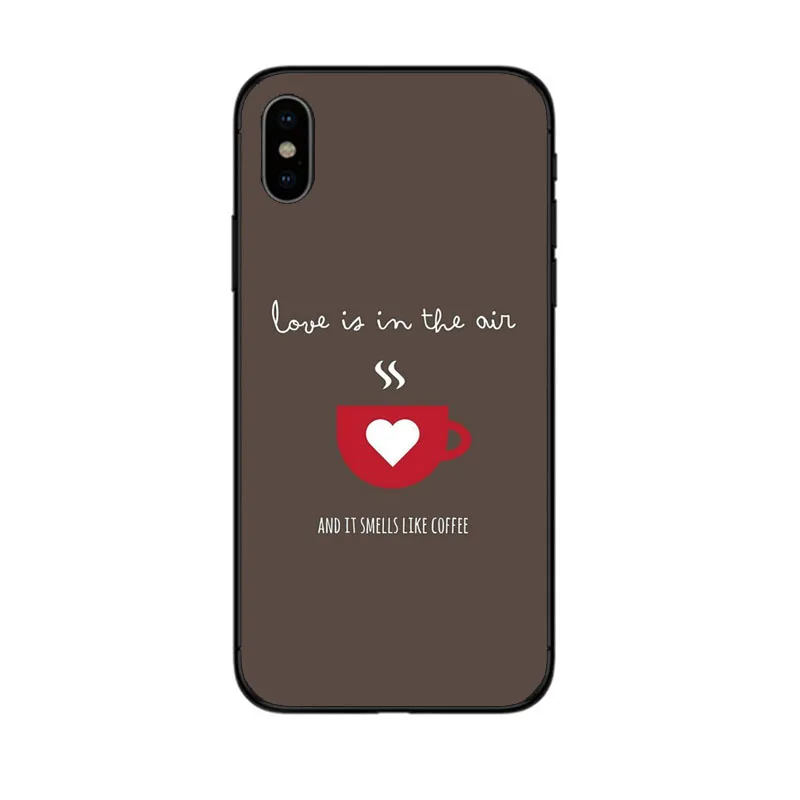 Black TPU Coffee Роскошный силиконовый чехол для iphone 8 Plus чехол ок Но сперва кофе время черный ТПУ мягкий для iphone xs Чехол 7 6 6s 5 5S se x xr max - Цвет: Black TPU Coffee