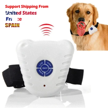 

Waterproof Dog Stop Barking Control Collar Training Device Button Clicker Adjustable Ultrasonic Dog Anti Bark Collar
