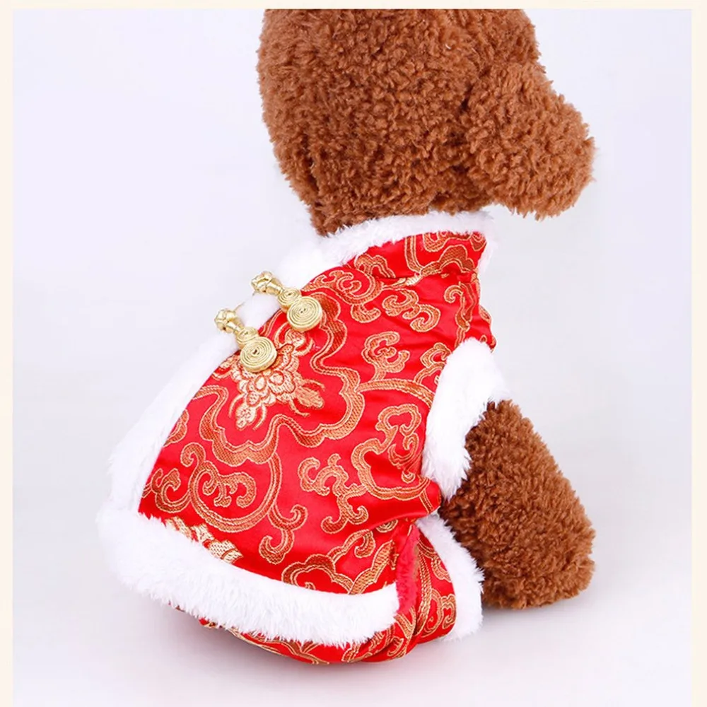 Горячее предложение для комнатных собак одежда модная весенняя одежда для собак рубашки зимний китайский стиль Одежда для домашних