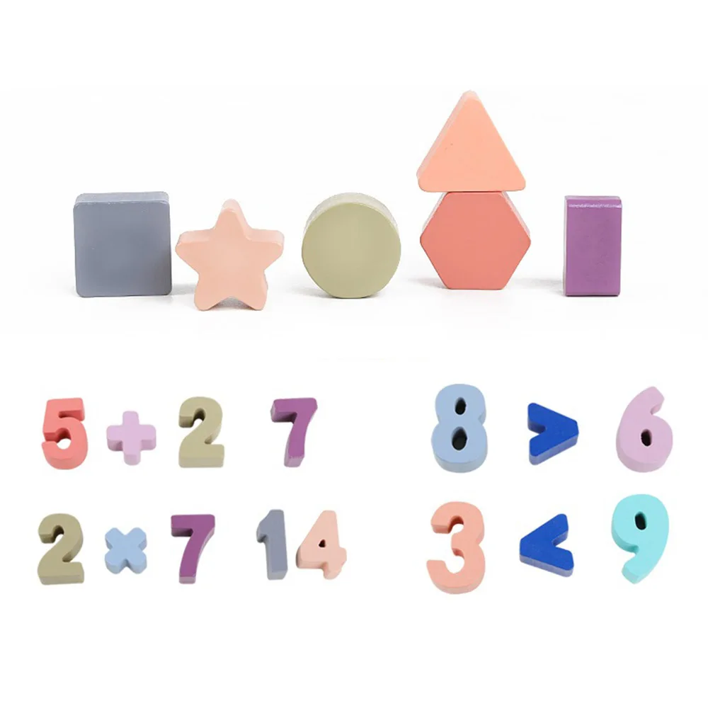 Геометрические деревянные игрушки montessori материалы учиться считать номера, соответствующие цифровой Форма матч ранее обучение Математические Игрушки