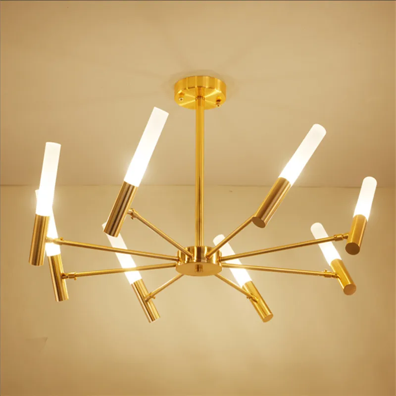 

2018 Modern Simple Gold Living Room LED Ceiling Lights American Style Personality Designer Restaurant Bedroom Home Decor Lamps