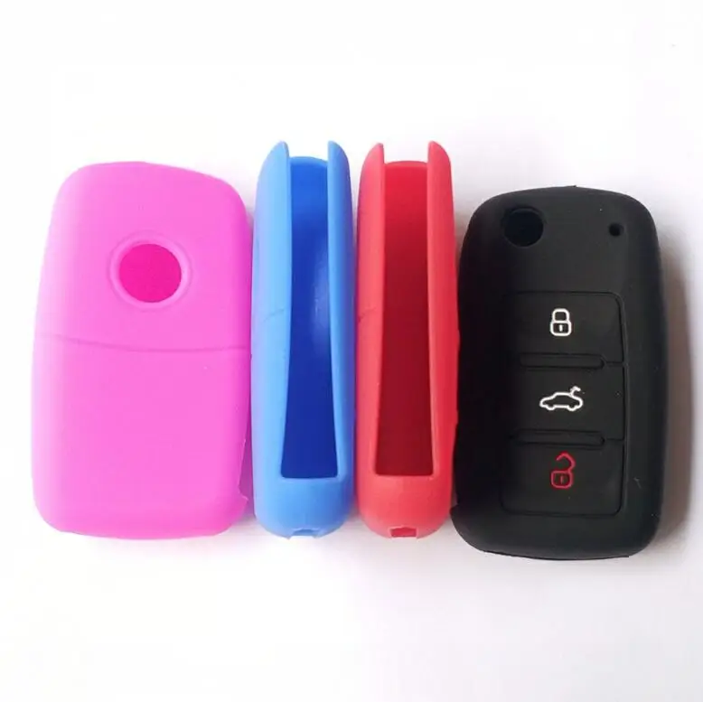 10pcs Silicone Car Key Cover Case For Volkswagen Polo Passat B5 Golf 4