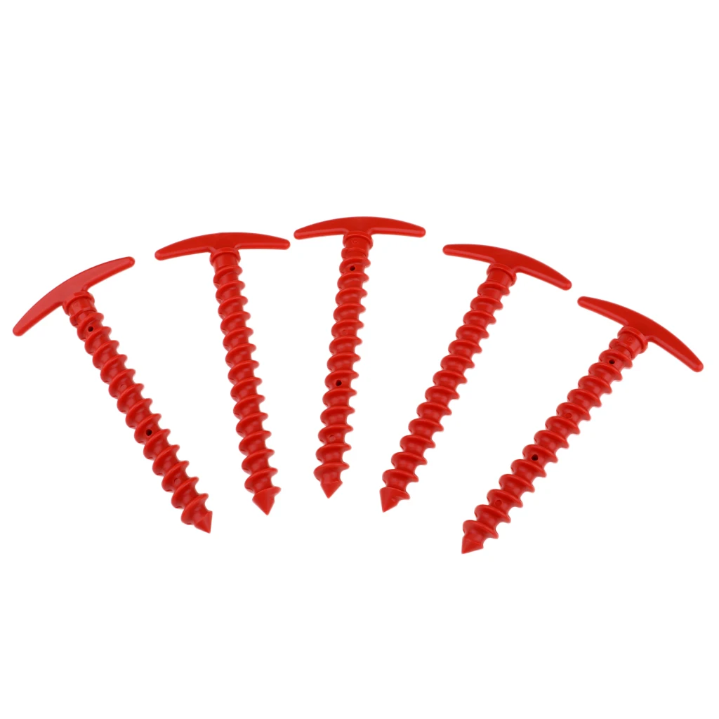 5pcs Plastic Stakes Small Tarp Stakes Tent Spikes for Sand Lawn Beach Blankets Compact Lightweight Tent Pegs