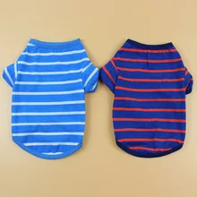 Футболка для собак, полосатая рубашка для питомцев, весенне-летняя одежда для собак, чихуахуа, кота, щенка, жилет, пальто, одежда для маленьких питомцев, футболка
