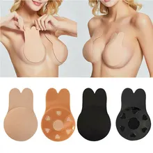 Push Up Self-Adhesive Bralette Seamless Invisible Bra Rabbit Ears Strapless bra Lingerie Sexy Underwear Nipple Cover Party Dress