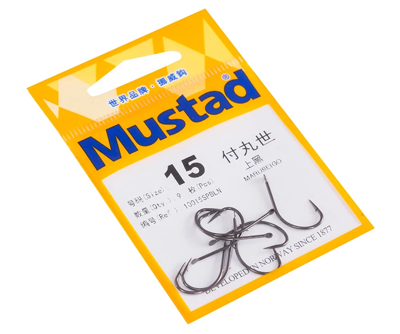 1 упаковка Mustad 10015 стальной рыболовный крючок с колючей спинкой с двойной спинкой 4#-19# карповая форма Baitholder Pesca рыболовные аксессуары