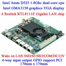 ITX-M5F industrial motherboard for firewall with 4 lan ports