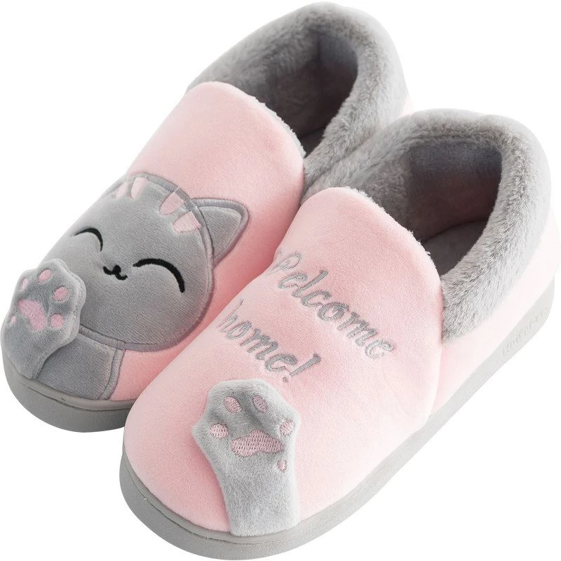fluffy cat slippers