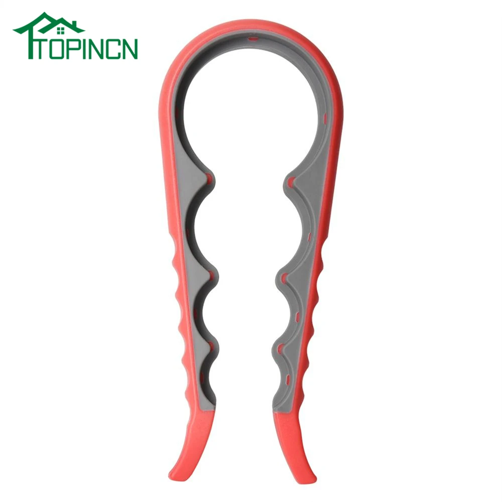 

TOPINCN Top Quality Bottle Opener Screw Cap Jar Bottle Wrench 4 in 1 Creative Gourd-shaped Antiskid Can Opener Kitchen Tool