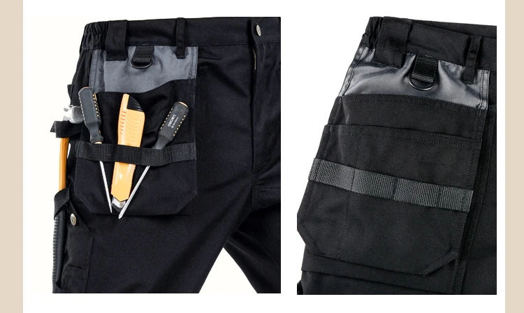 Men working pants multi-pockets wear-resistant worker mechanic cargo pants work wear trousers high quality machine repair pants  (16)
