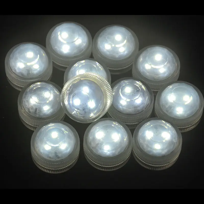 

10pcs/Lot Super Bright 2LEDs RGB Multicolors Mini Submersible LED Lights With Remote Controller Choices for Decoration