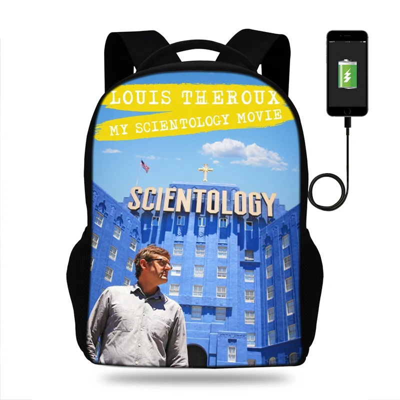 

Man's BBC Louis Theroux Backpack Travel Schoolbag Male Backpack Men Large Capacity Rucksack Shoulder School Bag Mochila Escolar