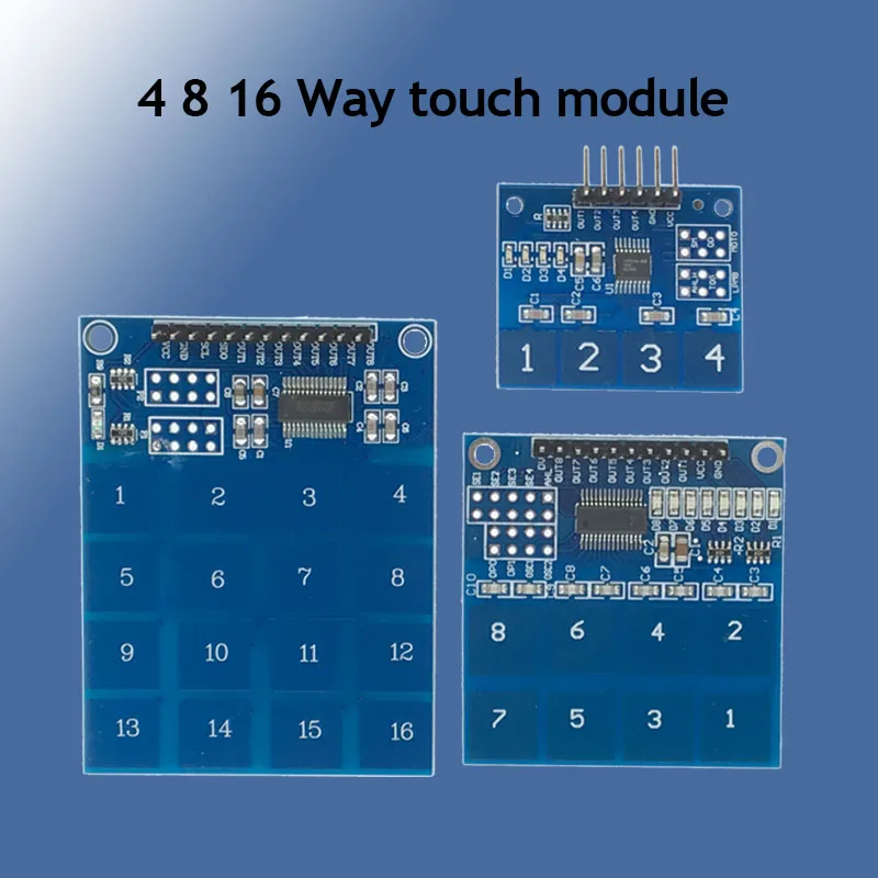 

TTP224 TTP226 TTP229 Digital Switch Touch Module 4 8 16 Channel Way Capacitive Touch Switch Sensor Module For Arduino