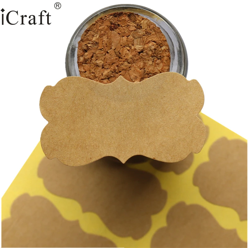 

1200pcs Big size Kraft Blank Seal Sticker Blank Gift Seal Label Paper Sticker For Party Favor Gift Bag Candy Box Decor