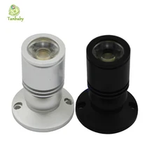 5 шт./лот Светодиодный точечный мини-светильник для шкафа лампа 1 Вт высокой мощности Светодиодный светильник белый/теплый белый 7 цветов AC85-265V домашнего внутреннего освещения