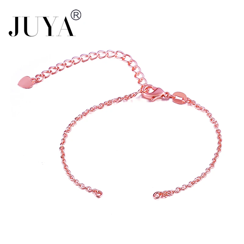

2019 Fashion Gold Silver Rose Gold Adjustable Link Chains For Bracelets Jewelry Making Diy Link To Connector Charms Accessories