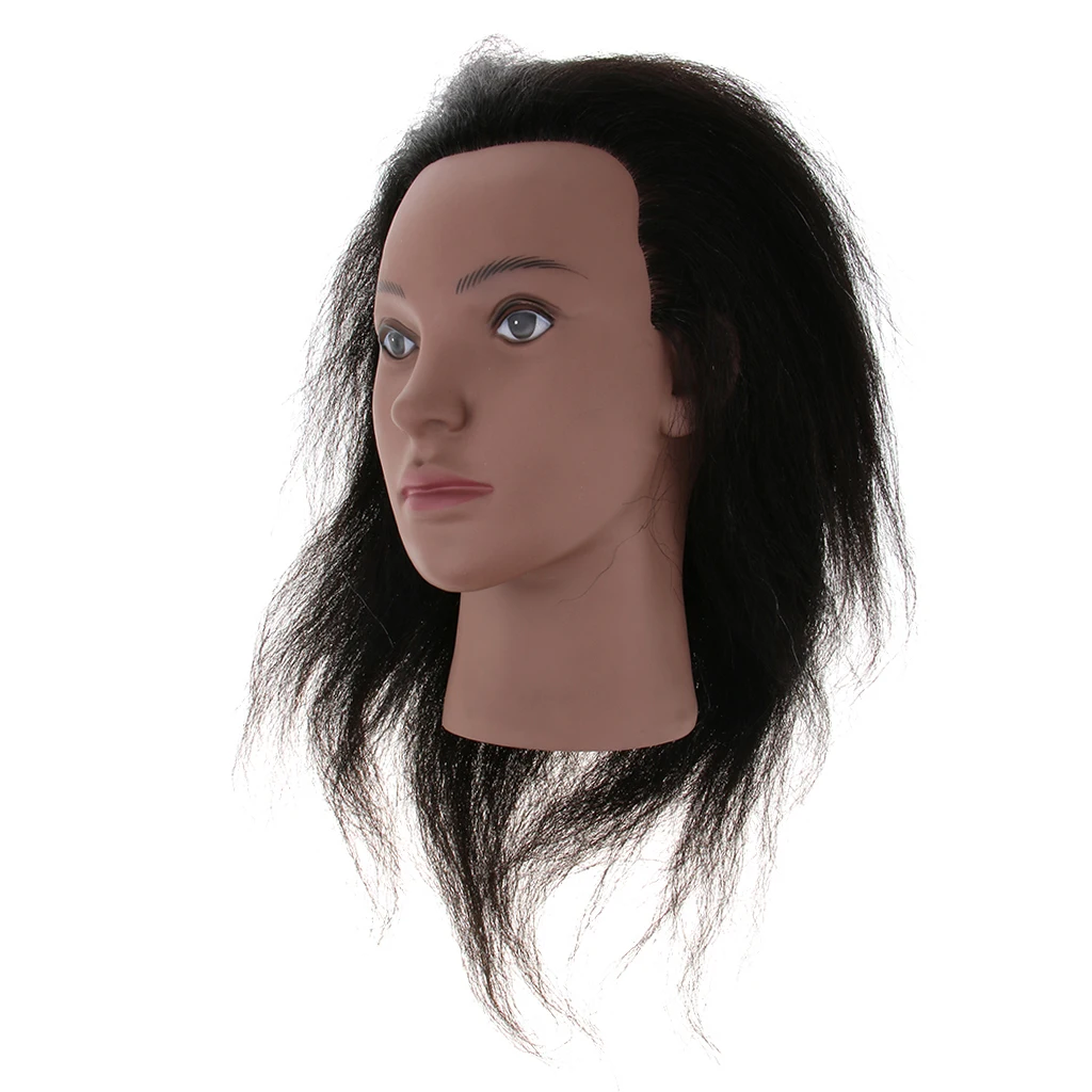 Cosmetology Afro Mannequin Head with Hair for Braiding Cornrow Practice Head