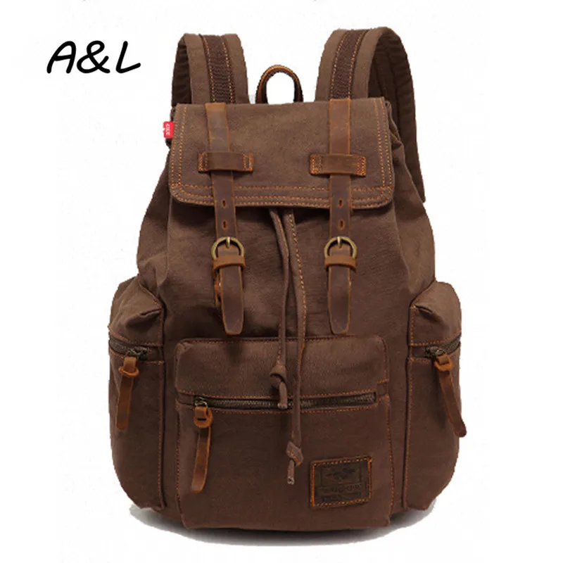 

Men Backpack Vintage Fashion Canvas Backpack Unisex Leisure Travel Bag Large Capacity Laptop School Bag for Women Mochilas B0084