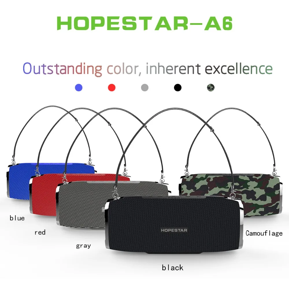 HOPESTAR A6 Bluetooth динамик 35 Вт тяжелый бас Колонка сабвуфер Портативный беспроводной громкоговоритель стерео водонепроницаемый с внешним аккумулятором