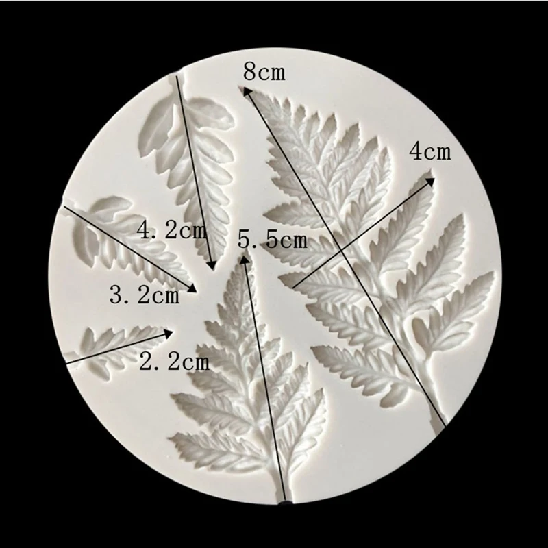 Mimosa лист силиконовые формы помадка формы торт украшения Инструменты Пудинг десерт выпечки сахарный шоколадный Gumpaste выпечки Плесень