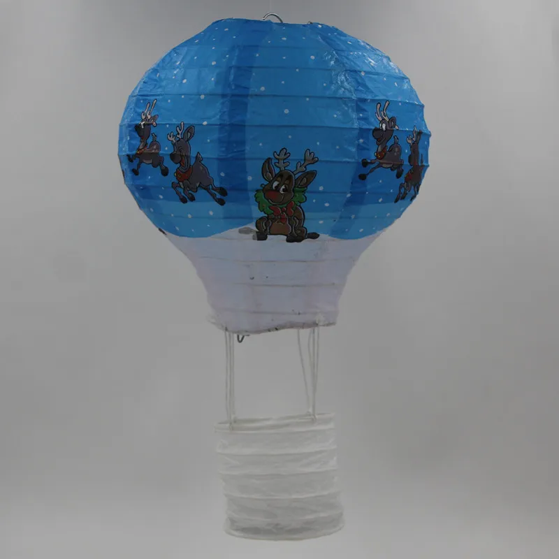 25 см 30 см 35 см 40 см Радужный воздушный шар бумажный фонарь Рождество Хэллоуин Дети День рождения Свадебные украшения вечерние поставки - Цвет: Blue Elk