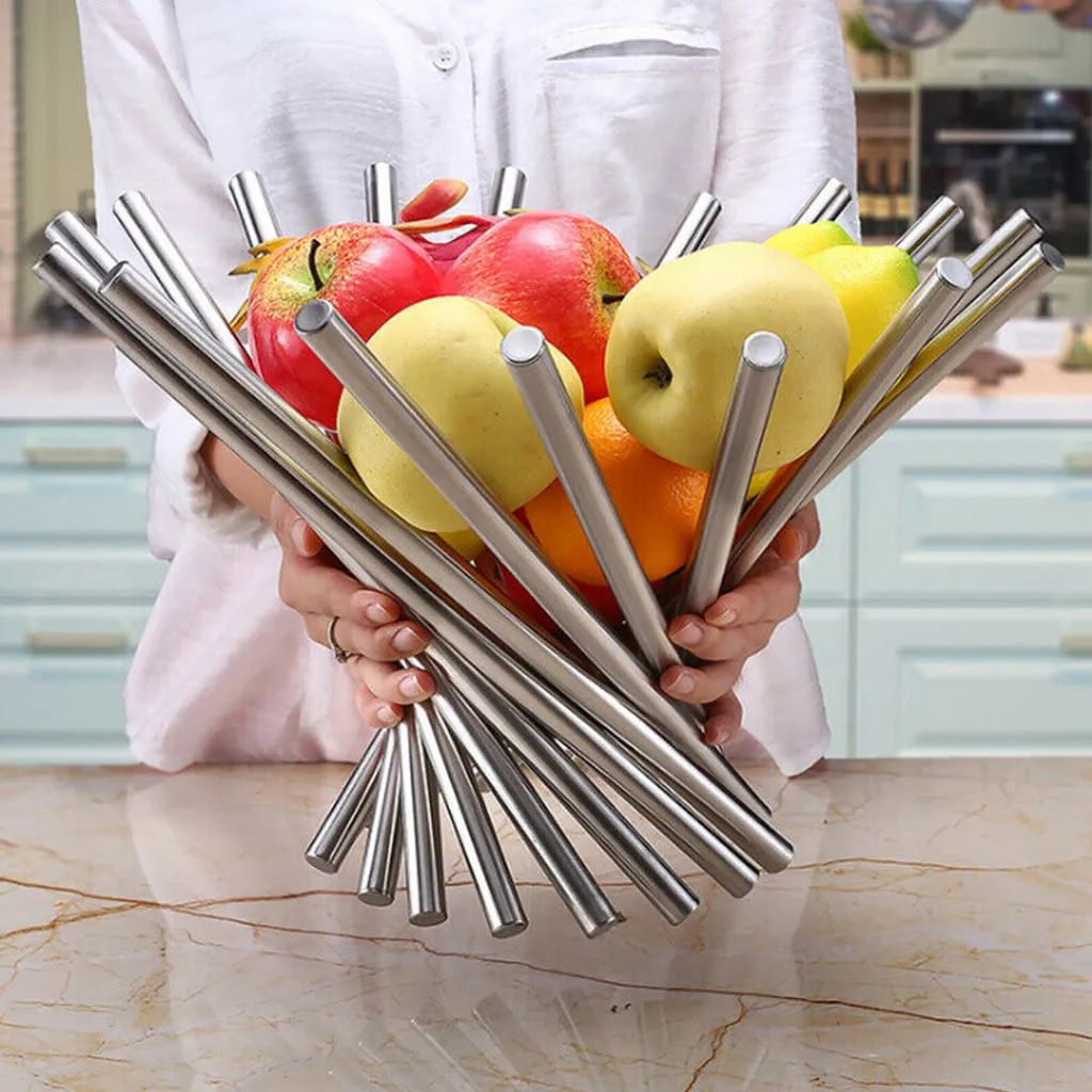 Stainless Steel Fruit Basket Creative Fashion Fruit Plate cuisine outils accessoires home decoration accessories home gadgets