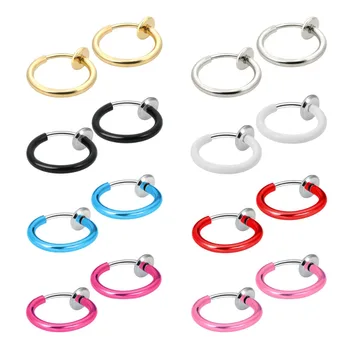 

Clip On Earrings Fake Earrings Non-Piercing Spring Earrings for Sensitive Ears Fake Cartilage Earrings