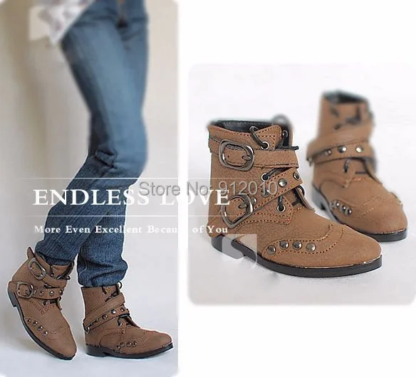 Punk Style Rivet Shoes Boots for BJD Doll 1 3 SD Uncle AS DZ Super Dollfie