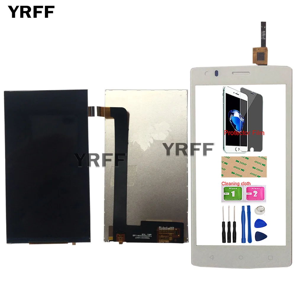 

5'' Phone LCD Display For FLY FS502 Cirrus 1 FS 502 LCD Display Touch Screen Front Glass Assembly Digitizer Panel Tool Protector