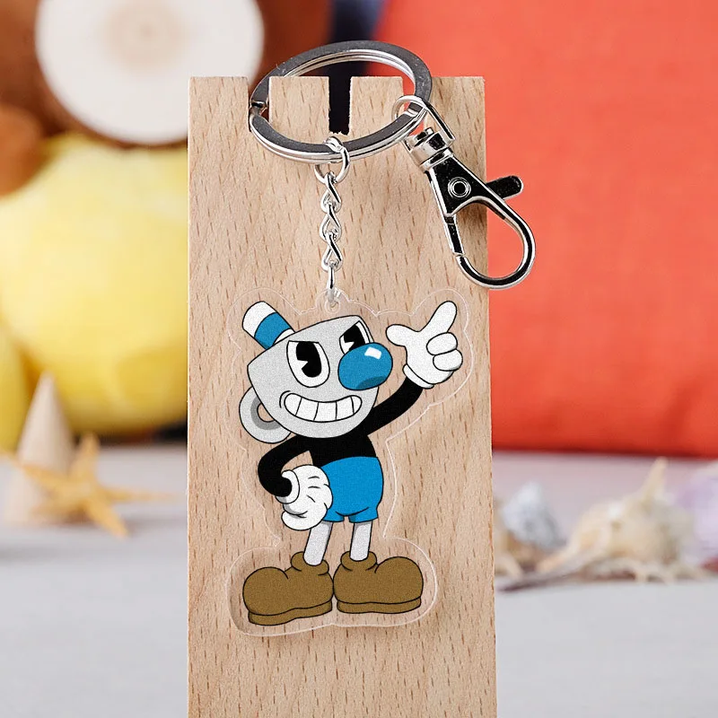 Игра Cuphead брелок чашка голова удача мышь Porte Clef крыса брелок