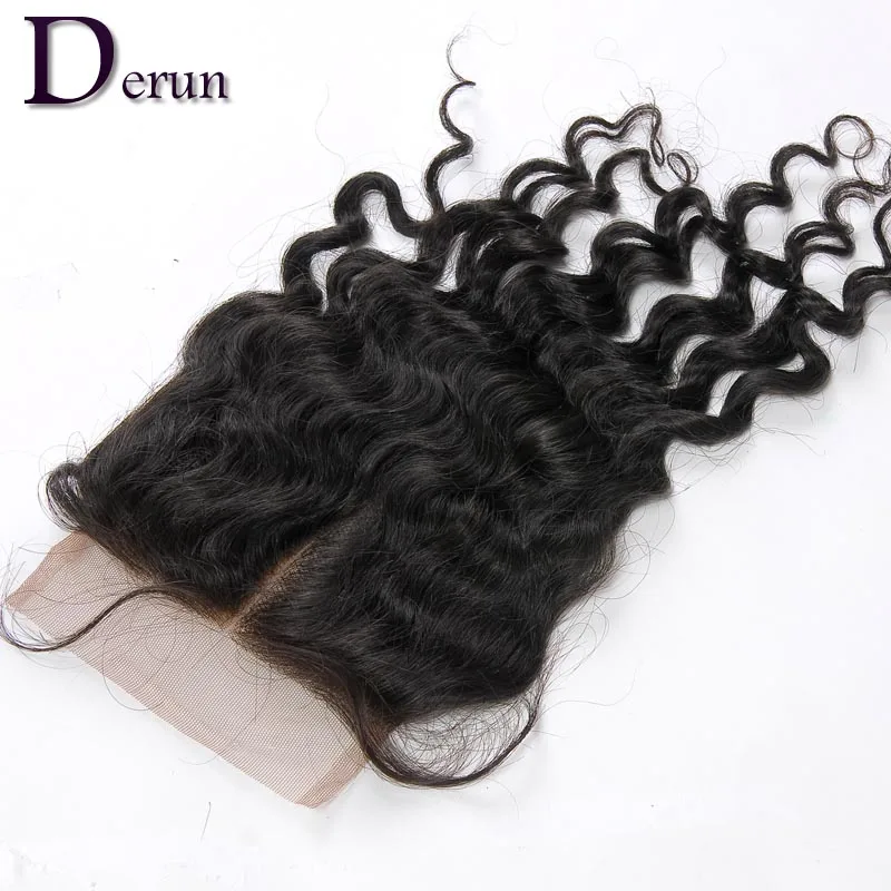 

7A Brazilian Virgin Hair Deep Wave Lace Closure 5X5 Unprocessed Human Hair Lace Closure Bleached Knots Fast Shipping Deep Curl