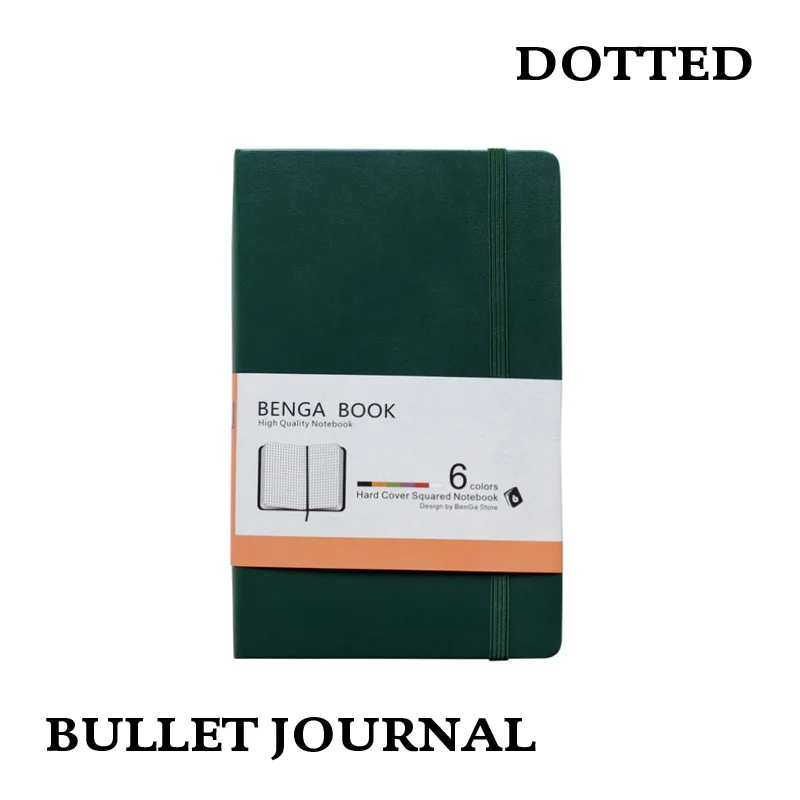 

Hard Cover Dot Grid Lattice Elastic Band Squared Pocket Bullet Notebook Puntos Pointed Dotted Journal Bujo