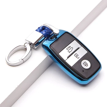 

For Kia Ceed Rio Sportage 2014 R Sorento Cerato K2 K3 K4 K5 Picanto Spectra Optima 2015 2016 2017 TPU Car Key Cover Case Holder