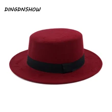 [DINGDNSHOW] модная шляпа Федора из шерсти Sombrero Hombre Зимняя кепка фетровые шапки женские шляпы Hombre плоская шляпа