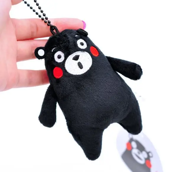 1 шт. горячая Распродажа Кумамото медведь плюшевая маленькая кукла-подвеска Кумамото талисман черный медведь Кумамон плюшевые игрушки бутик украшения - Цвет: 1