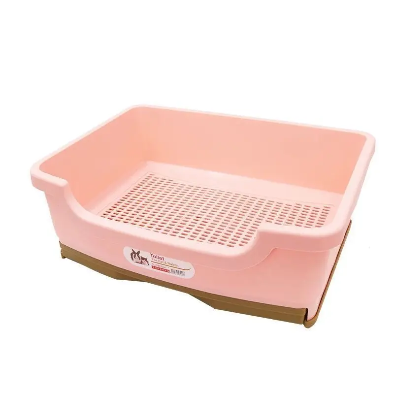 

Crystal cat litter double-layer semi-closed cat toilet open large space foreign trade cat pot pine cat potty