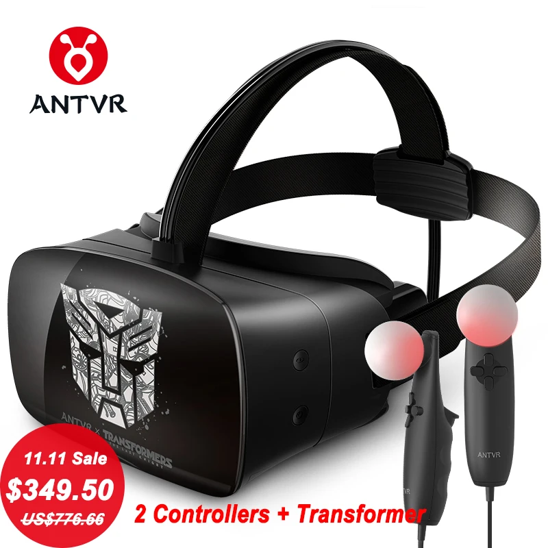 

ANTVR 2017 New Virtual Reality Headset Immersive 3D VR Glasses Virtual pc Glasses BOX Binocular 110 FOV 2160*1200 VR Transformer