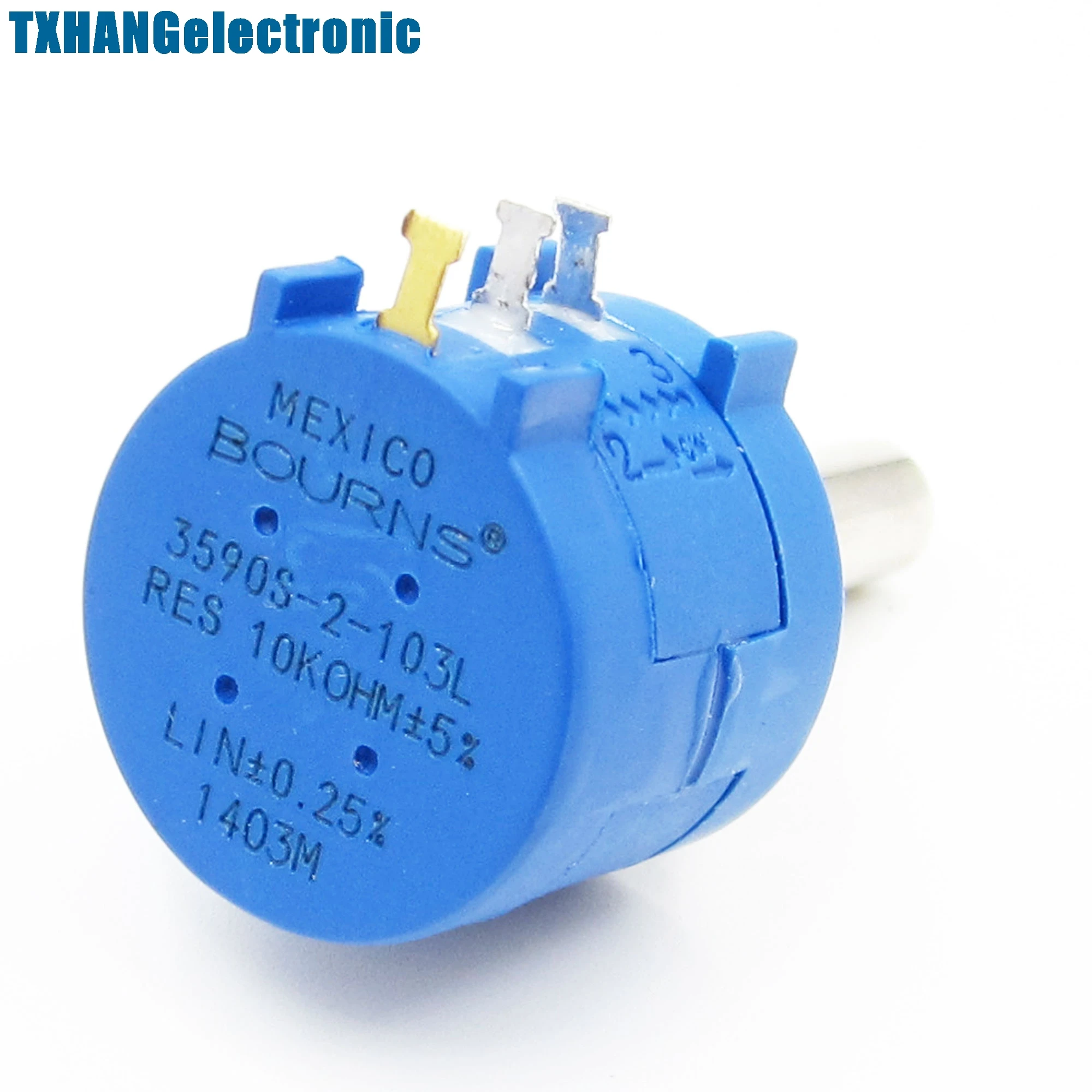 

2PCS 10K Ohm 3590S-2-103L Rotary Wirewound Precision Potentiometer Pot 10 Turns