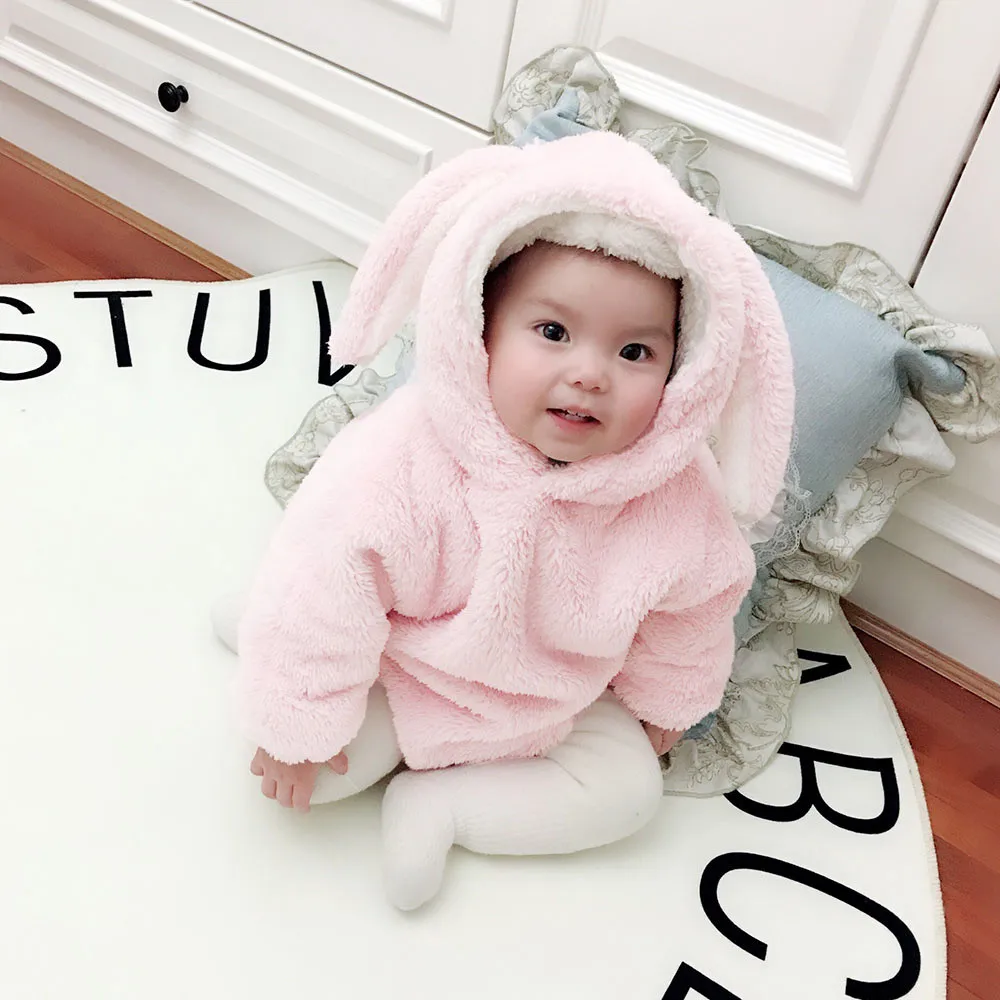 

ARLONEET Newborn baby Plush and velvet warm romper Baby Boys Girl Outfits Sets Cartoon Animals Romper Clothes L1005