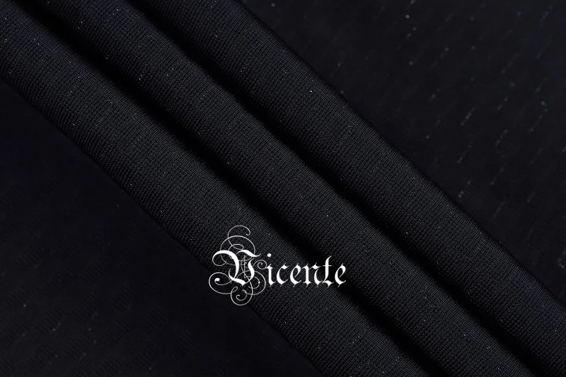 Vicente 2019 Новое шикарное черное платье с длинными рукавами сексуальное v образным
