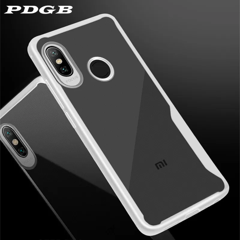 Прочный прозрачный ТПУ чехол PDGB для Xiaomi mi 8 Youth A1 A2 Lite 5X 6X Red 6A Note 6 Pro 7 Global Clear мягкий |