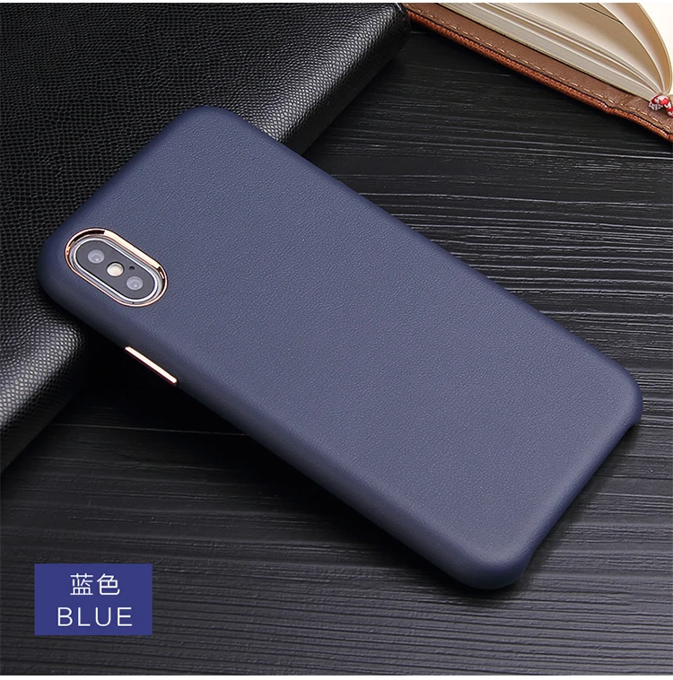 

Blucub Real Metal volume Button leather case for iphone 6 7 8 Xs max Xr coque Inside the plush texture cases for iphone 7 8plus