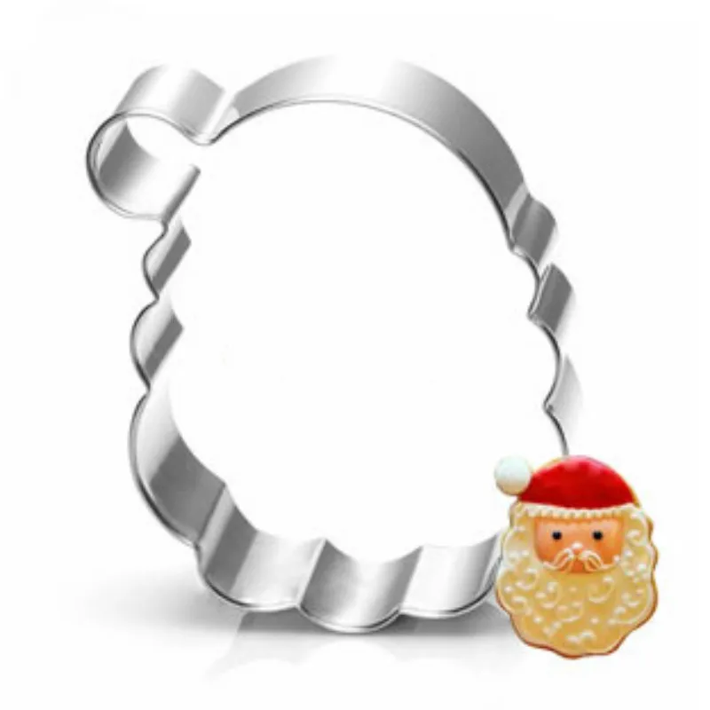 1 pc Merry Christmas Series Cookie Molds Stainless Steel Santa Claus Bell Snowman Cutter Fondant Decoration | Дом и сад