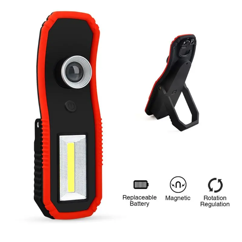 

USB Flashlight Rechargeable Work Lamp Outdoor Camping Hiking Blackout Emergency Hanging 360 Rotation Hook Magnetic Handheld qian