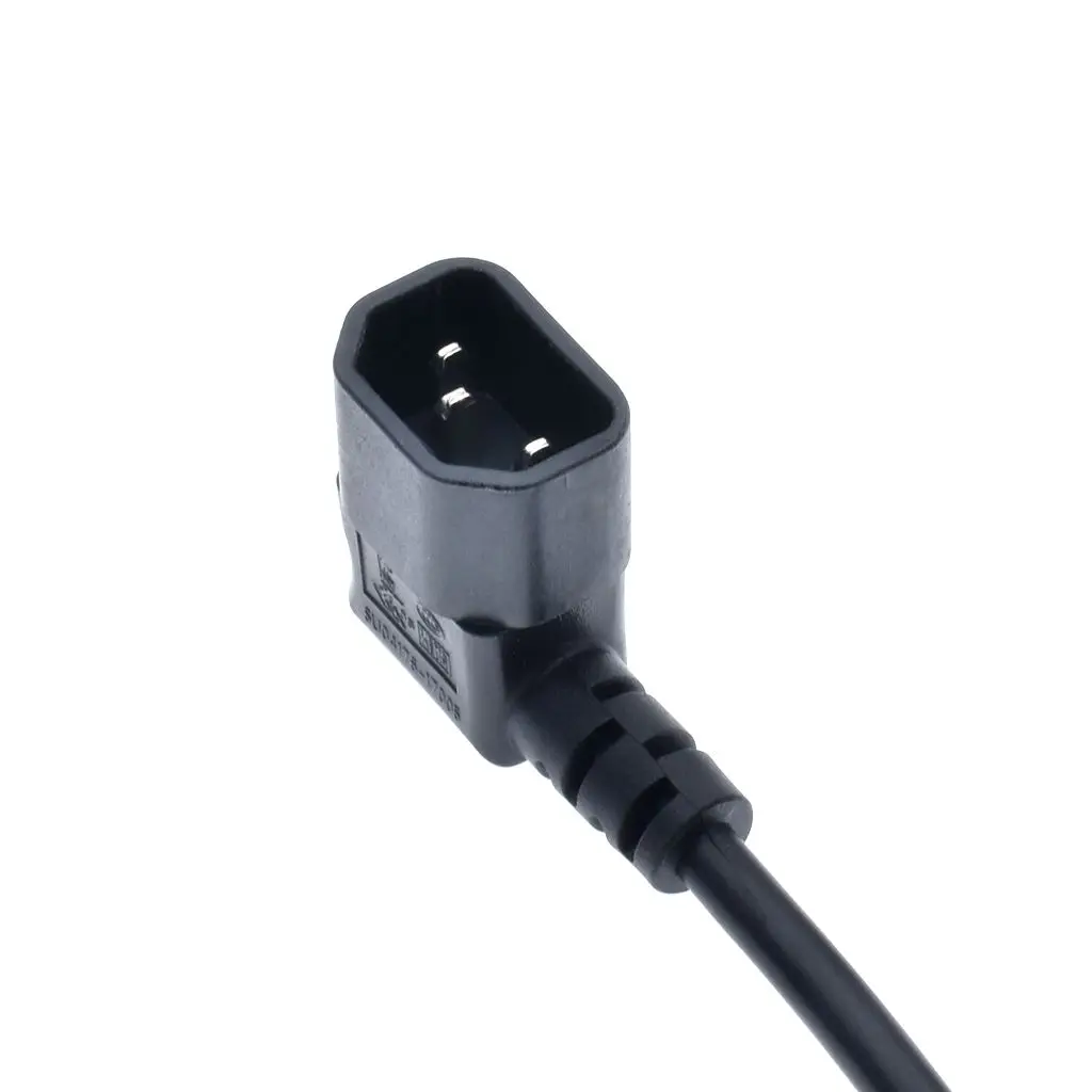 PDU Power Lead UPS Power supply cord  IEC 320 Right angled C14 to European Schuko CEE7/3 Outlet Socket Adapter Extension Cable
